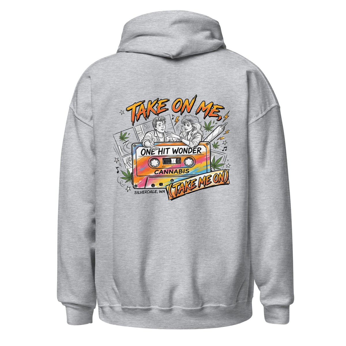Take On Me Hoodie - Sport Grey, back
