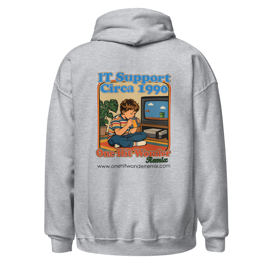IT Support Circa 1990 Hoodie - Sport Grey, back