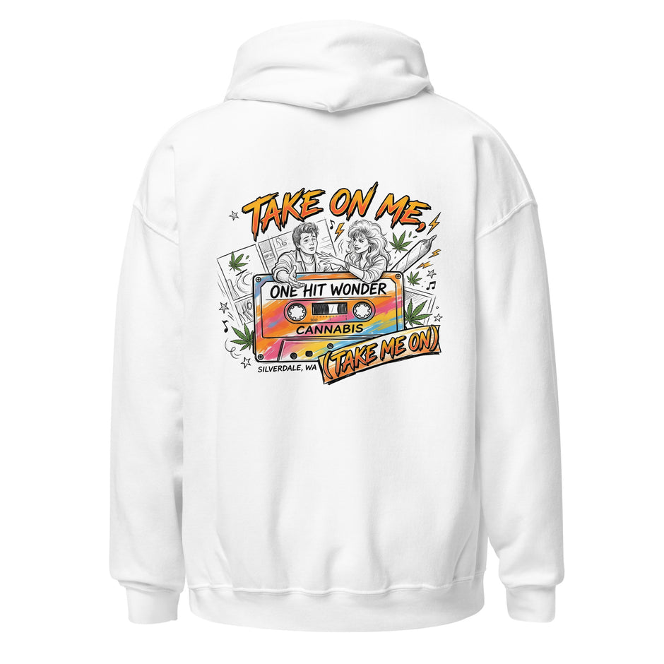 Take On Me Hoodie - White, back