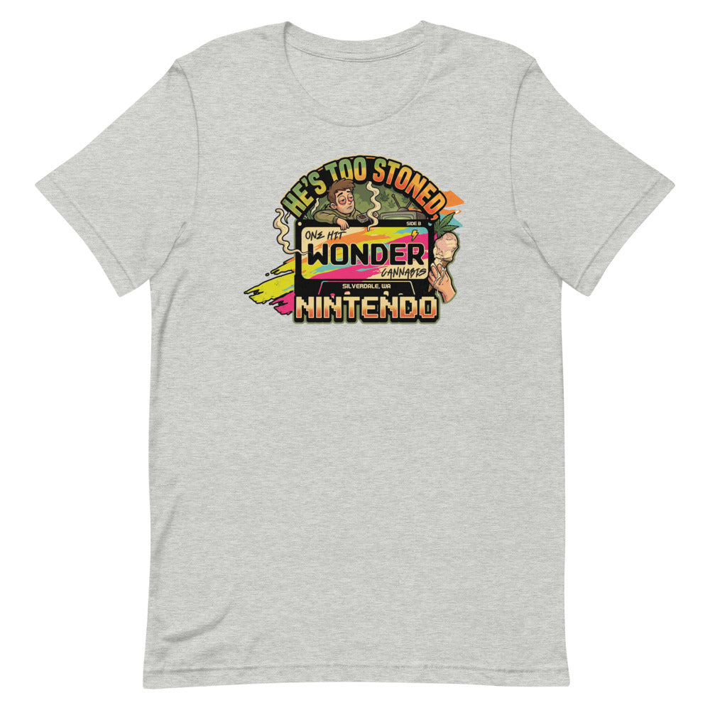 He's Too Stoned Tee - Athletic Heather, flat