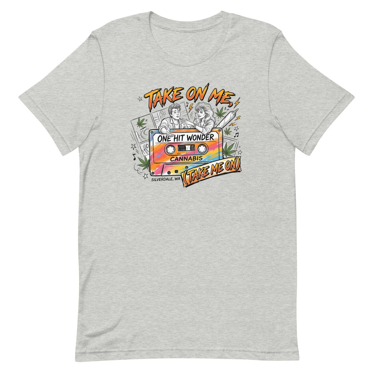 Take On Me Tee - Athletic Heather, flat