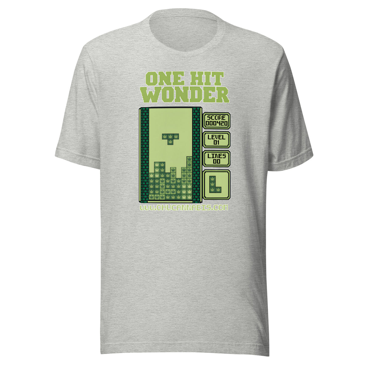 One Hit Wonder Block Stack Tee - Athletic Heather