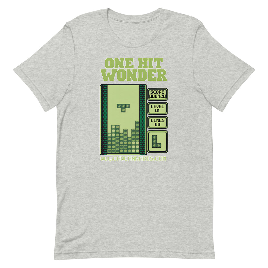 One Hit Wonder Block Stack Tee - Athletic Heather, flat