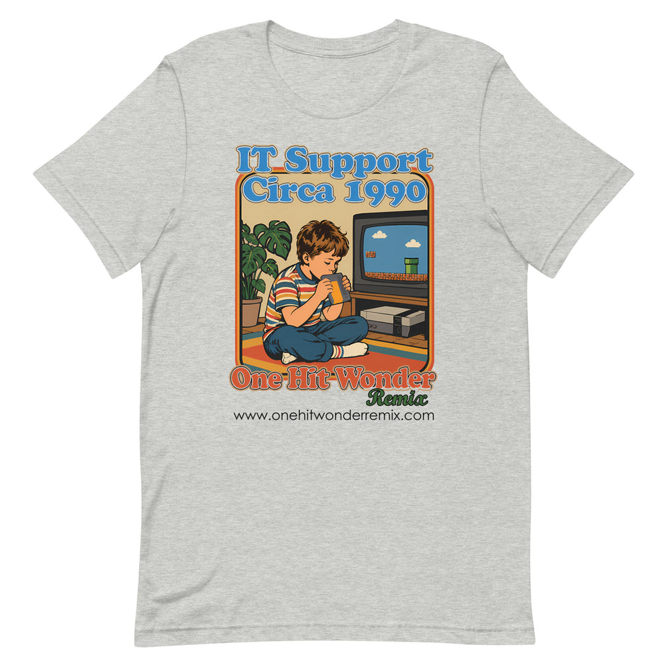 IT Support Circa 1990 Tee - Athletic Heather, flat