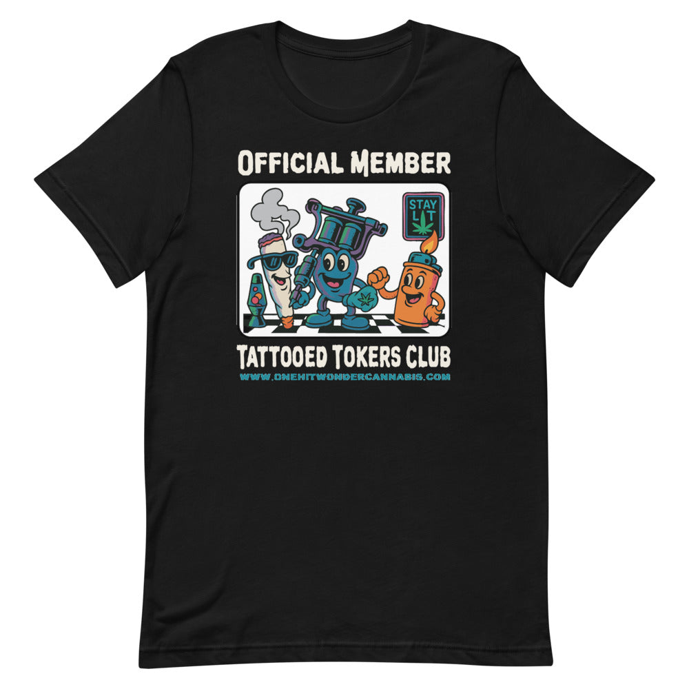 Tattooed Tokers Club Tee - Black, flat