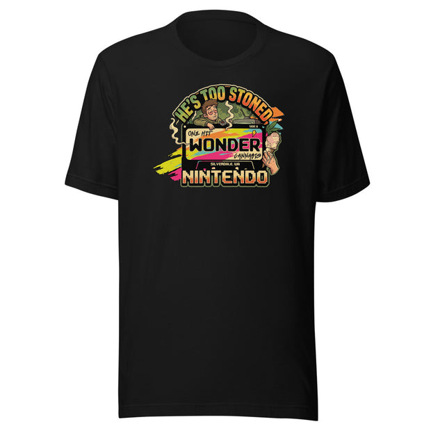 He's Too Stoned Tee - Black
