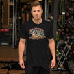 Never Gonna Give You Up Tee - Black, worn