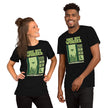 One Hit Wonder Block Stack Tee - Black, front, worn (couple)