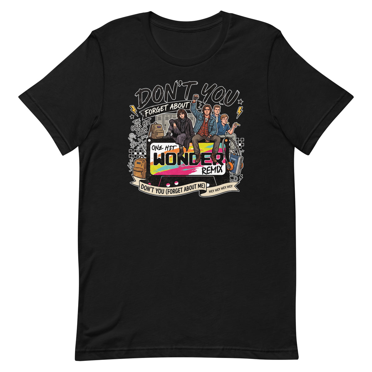 Don't You Forget About Me Tee - Black, flat