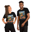 IT Support Circa 1990 Tee - Black, front, worn (couple)