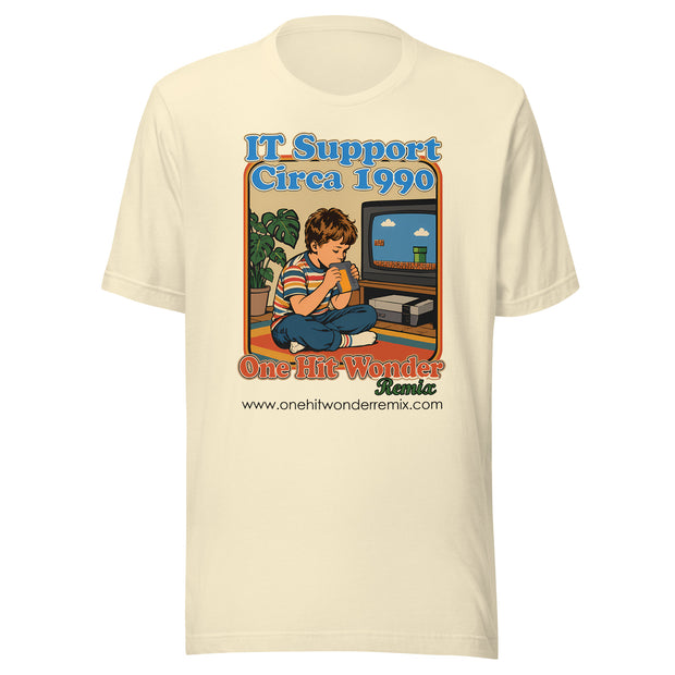 IT Support Circa 1990 Tee - Natural
