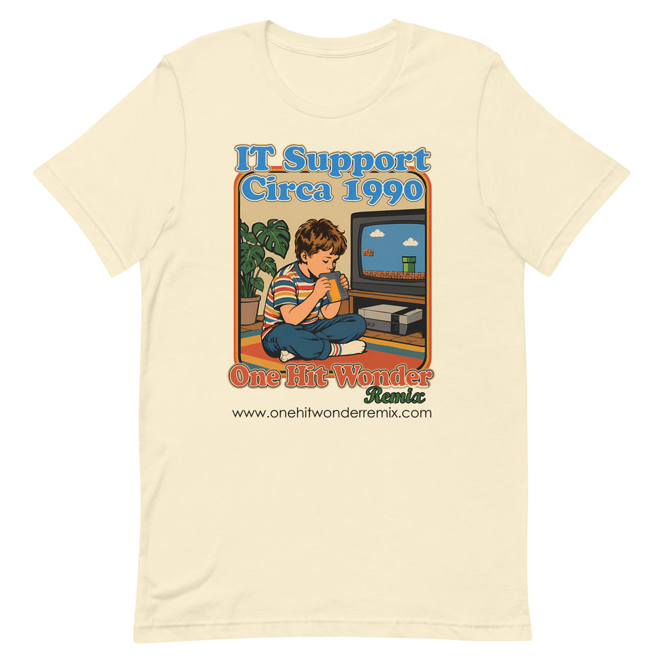 IT Support Circa 1990 Tee - Natural, flat
