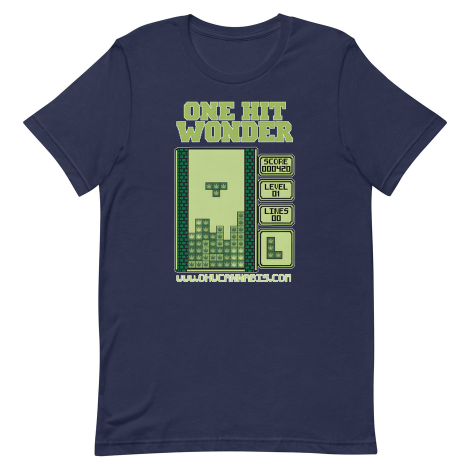 One Hit Wonder Block Stack Tee - Navy, flat