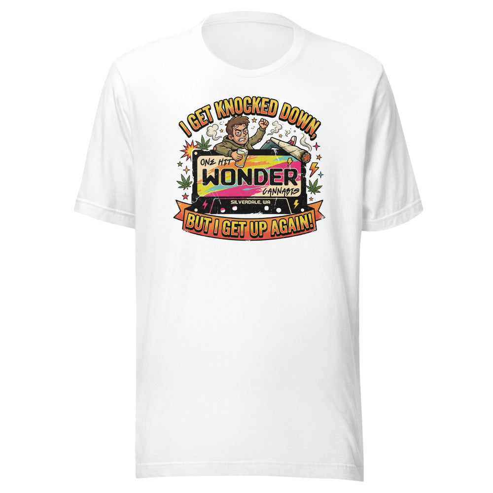 I Get Knocked Down Tee - White