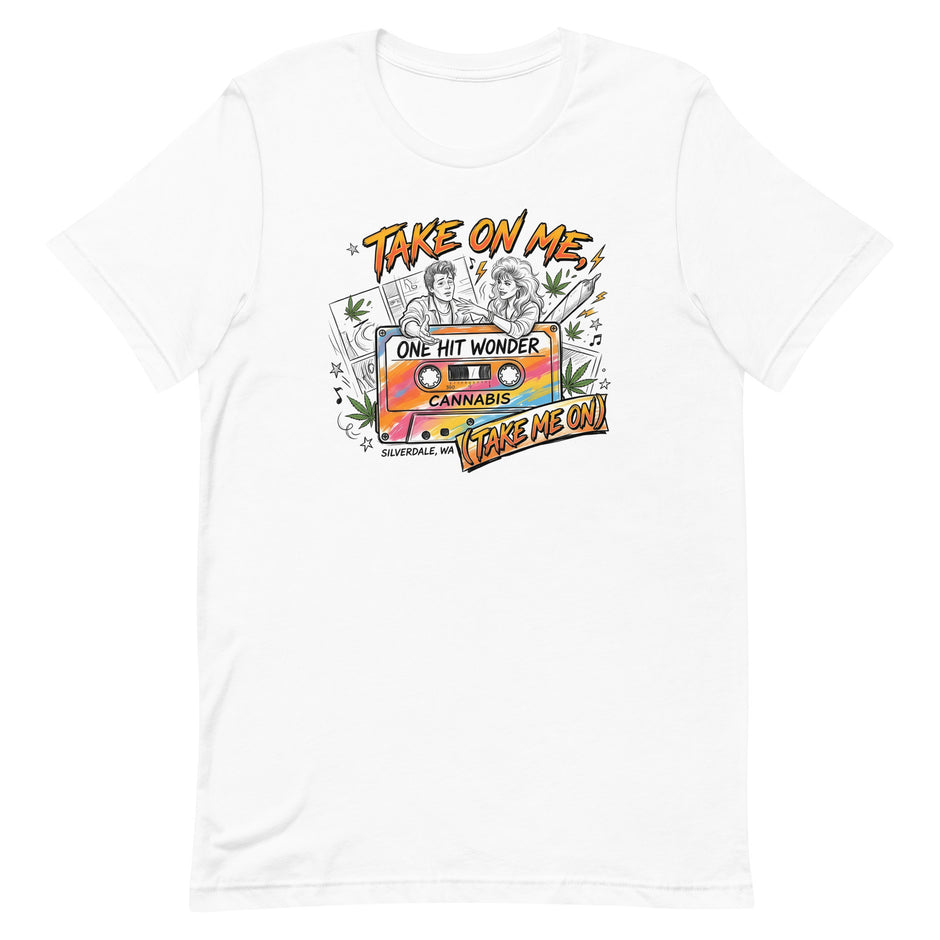 Take On Me Tee - White, flat
