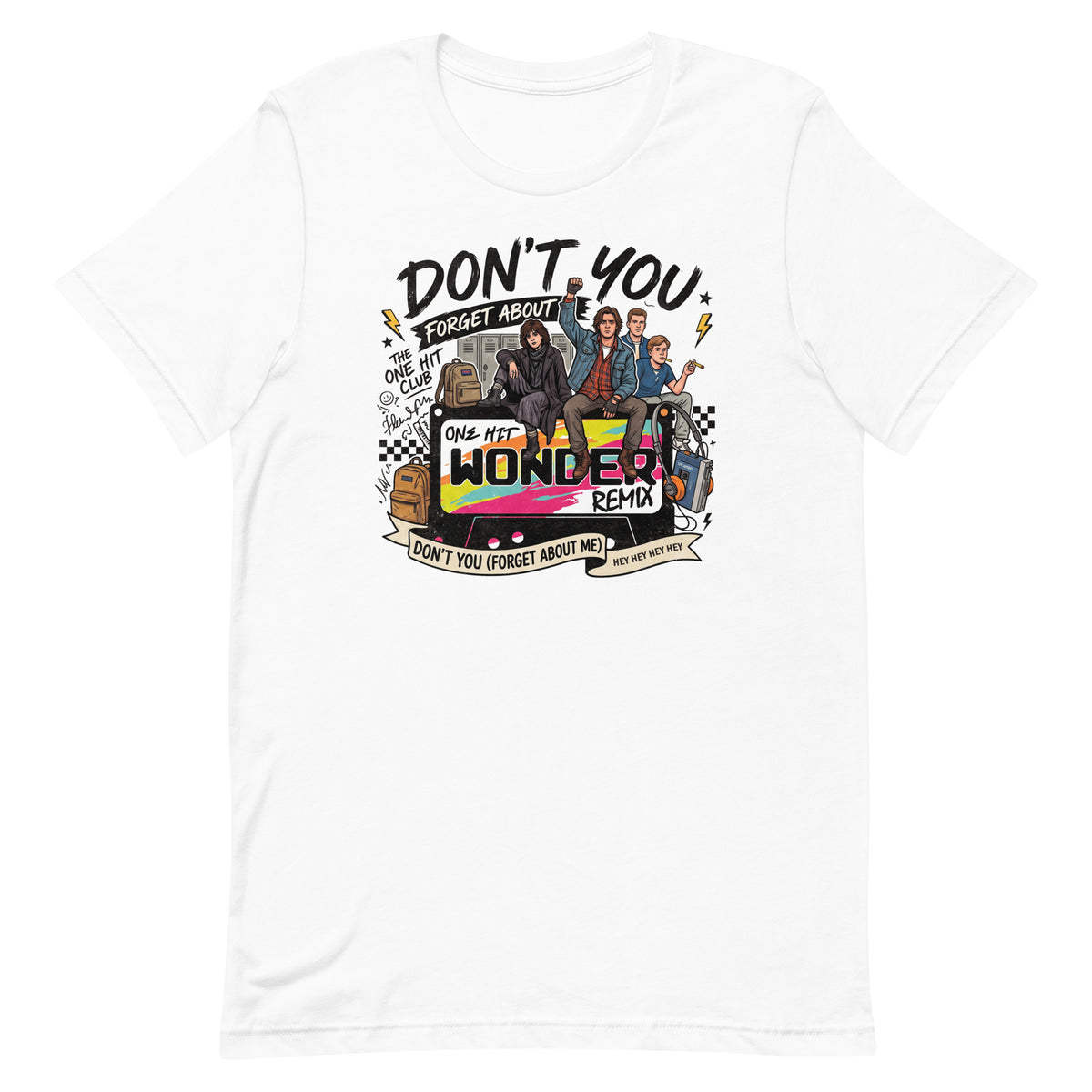 Don't You Forget About Me Tee - White, flat