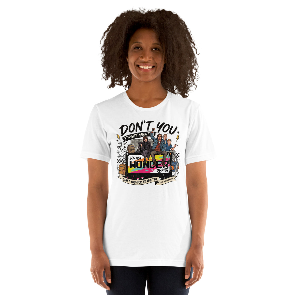 Don't You Forget About Me Tee - White, worn