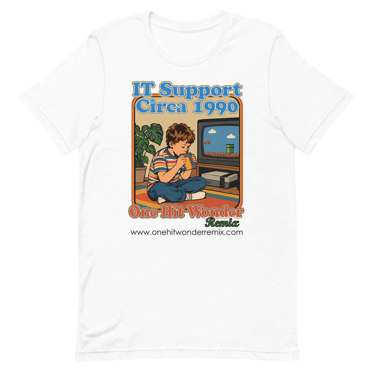 IT Support Circa 1990 Tee - White, flat