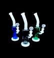 Glass Water Pipe - White Handle (10