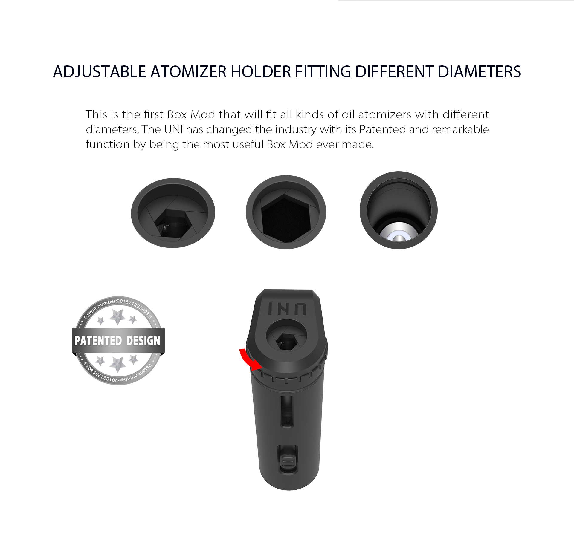 Vaporizer - Yocan UNI (Universal Cartridge Battery)